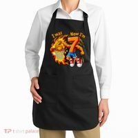 I Was I Was 6 Now I'm 7 Basketball 67 Birthday  Apron thumb 2