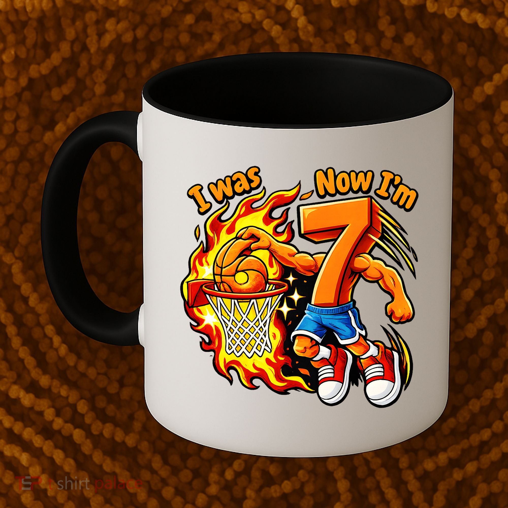 I Was I Was 6 Now I'm 7 Basketball 67 Birthday  Coffee Mug