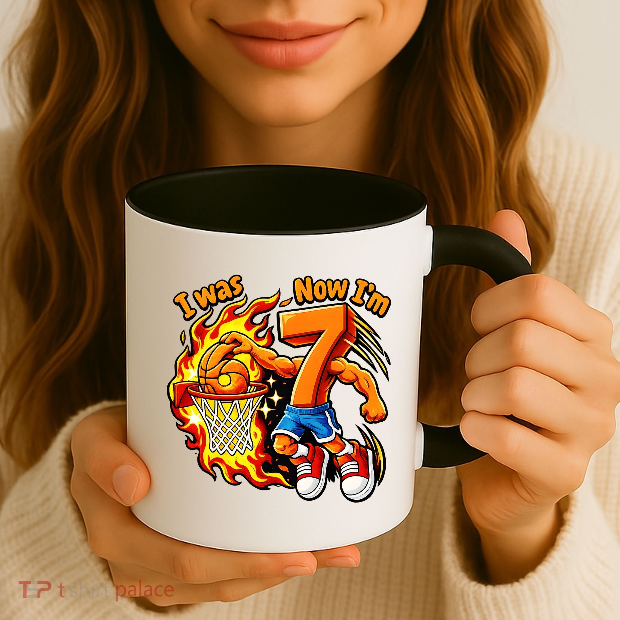 I Was I Was 6 Now I'm 7 Basketball 67 Birthday  Coffee Mug