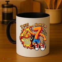 I Was I Was 6 Now I'm 7 Basketball 67 Birthday  Coffee Mug thumb 4