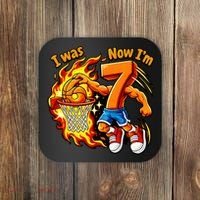 I Was I Was 6 Now I'm 7 Basketball 67 Birthday  Coaster thumb 0