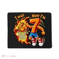 I Was I Was 6 Now I'm 7 Basketball 67 Birthday  Mousepad thumb 0