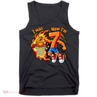 I Was I Was 6 Now I'm 7 Basketball 67 Birthday  Tank Top thumb 0