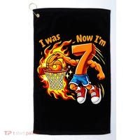 I Was I Was 6 Now I'm 7 Basketball 67 Birthday  Golf Towel thumb 0