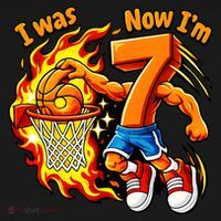 I Was I Was 6 Now I'm 7 Basketball 67 Birthday  Visor thumb 3