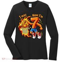 I Was I Was 6 Now I'm 7 Basketball 67 Birthday  Women's Long Sleeve Shirt thumb 0