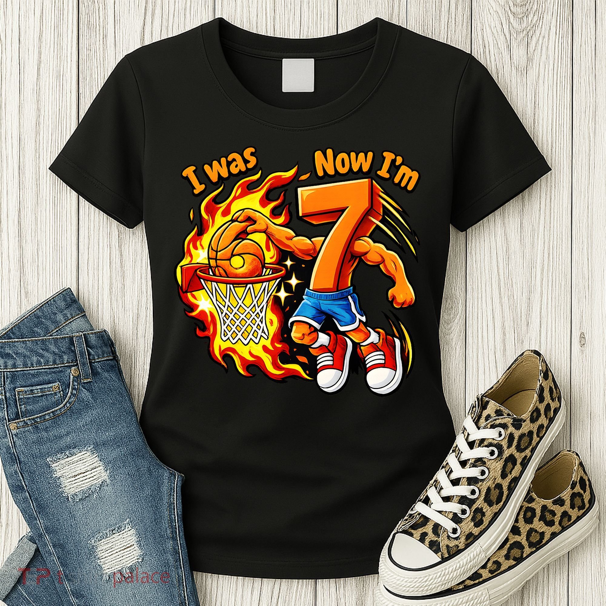 I Was I Was 6 Now I'm 7 Basketball 67 Birthday  Women's T-Shirt