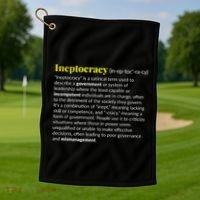 Ineptocracy Where Incompetence Is King Golf Towel thumb 1