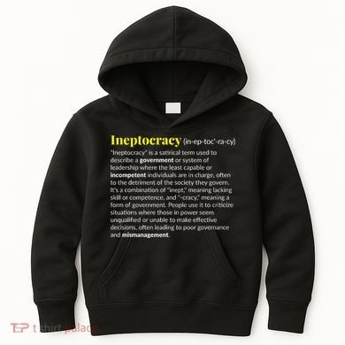 Ineptocracy Where Incompetence Is King Kids Hoodie