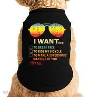 I Want It All To Break Free Ride My Bicycle Funny Doggie Tank thumb 0