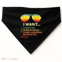 I Want It All To Break Free Ride My Bicycle Funny USA-Made Doggie Bandana thumb 0