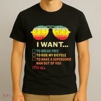 I Want It All To Break Free Ride My Bicycle Funny T-Shirt thumb 3