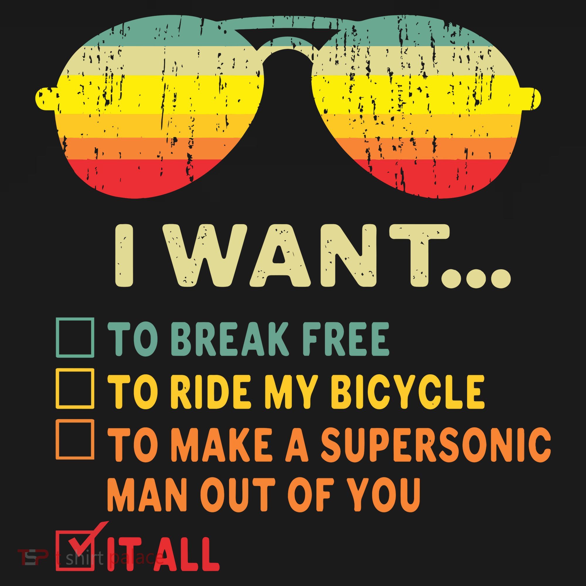 I Want It All To Break Free Ride My Bicycle Funny Ornament