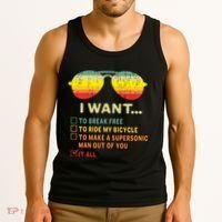 I Want It All To Break Free Ride My Bicycle Funny Tank Top thumb 3