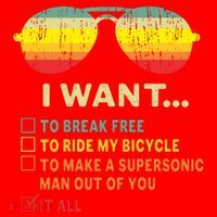 I Want It All To Break Free Ride My Bicycle Funny Santa Hat thumb 1