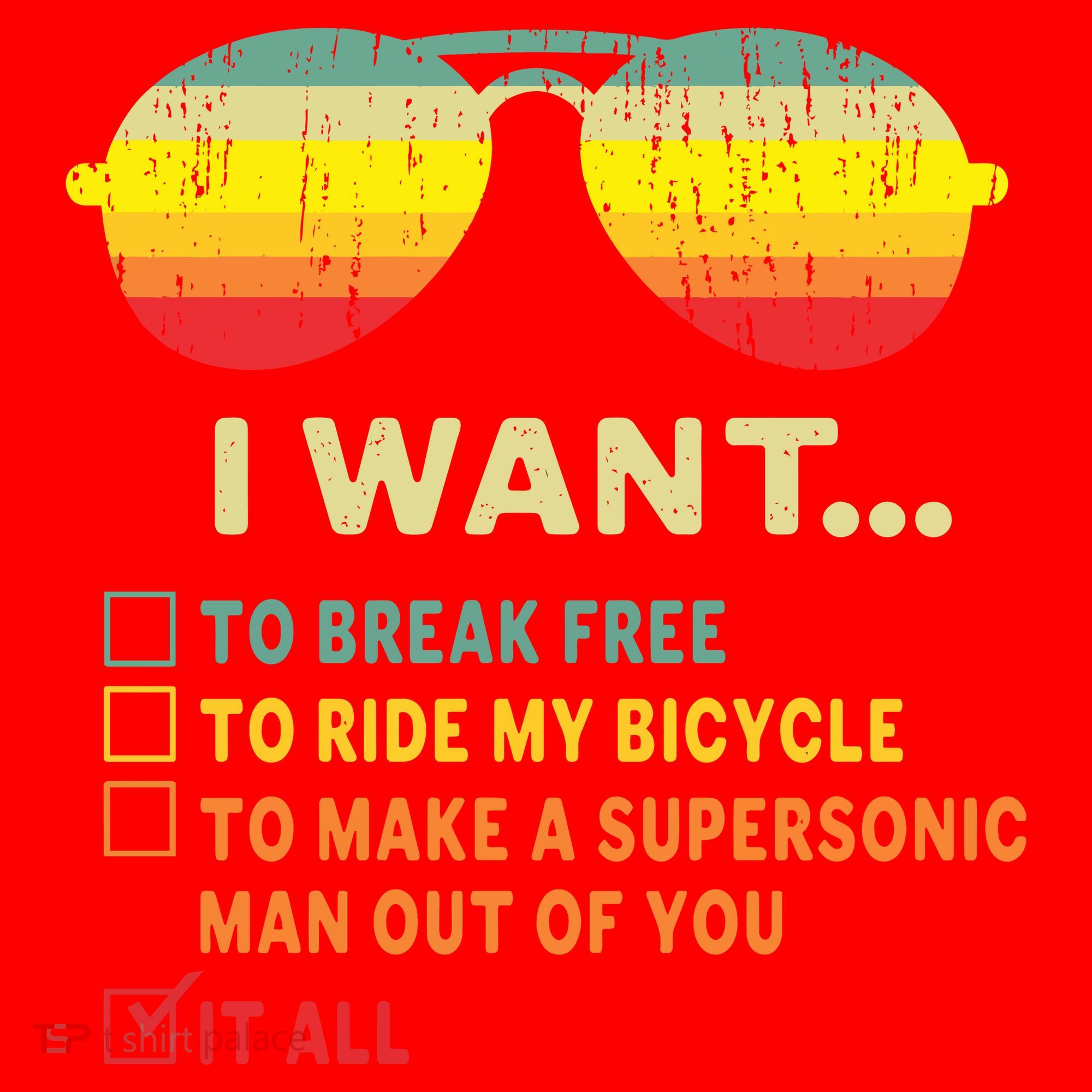 I Want It All To Break Free Ride My Bicycle Funny Santa Hat