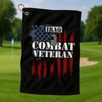 Iraq War Iraq Combat Veteran Golf Towel thumb 1