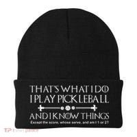 It's What I Do I Play Pickleball and I Know Things Except Beanie thumb 0