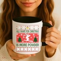 I Want Is More Powder Ski Lover Skiing Ugly Christmas Gift Coffee Mug thumb 3