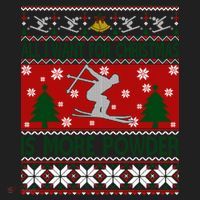 I Want Is More Powder Ski Lover Skiing Ugly Christmas Gift Beanie thumb 2