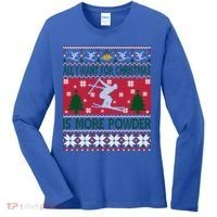 I Want Is More Powder Ski Lover Skiing Ugly Christmas Gift Women's Long Sleeve Shirt thumb 0