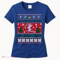 I Want Is More Powder Ski Lover Skiing Ugly Christmas Gift Women's T-Shirt thumb 0