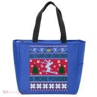 I Want Is More Powder Ski Lover Skiing Ugly Christmas Gift Tote Bag thumb 0