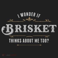 I Wonder If Brisket Thinks About Me Too Dreaming Food Lover Gift Beanie thumb 2