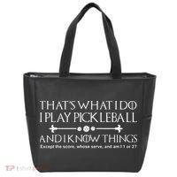 It's What I Do I Play Pickleball and I Know Things Except Tote Bag thumb 0