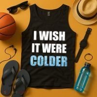 I Wish It Were Colder Funny Ice Cold Snowy Weather Tank Top thumb 4