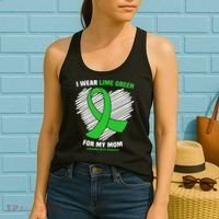 I Wear Lime Green For My Mom Lymphoma Cancer Awareness Women's Tank Top thumb 2