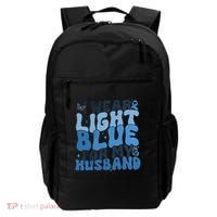 I Wear Light Blue For My Husband Prostate Cancer Backpack thumb 0