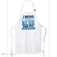 I Wear Light Blue For My Husband Prostate Cancer Apron thumb 0