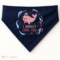 I Whaley Love You Whale USA-Made Doggie Bandana thumb 0