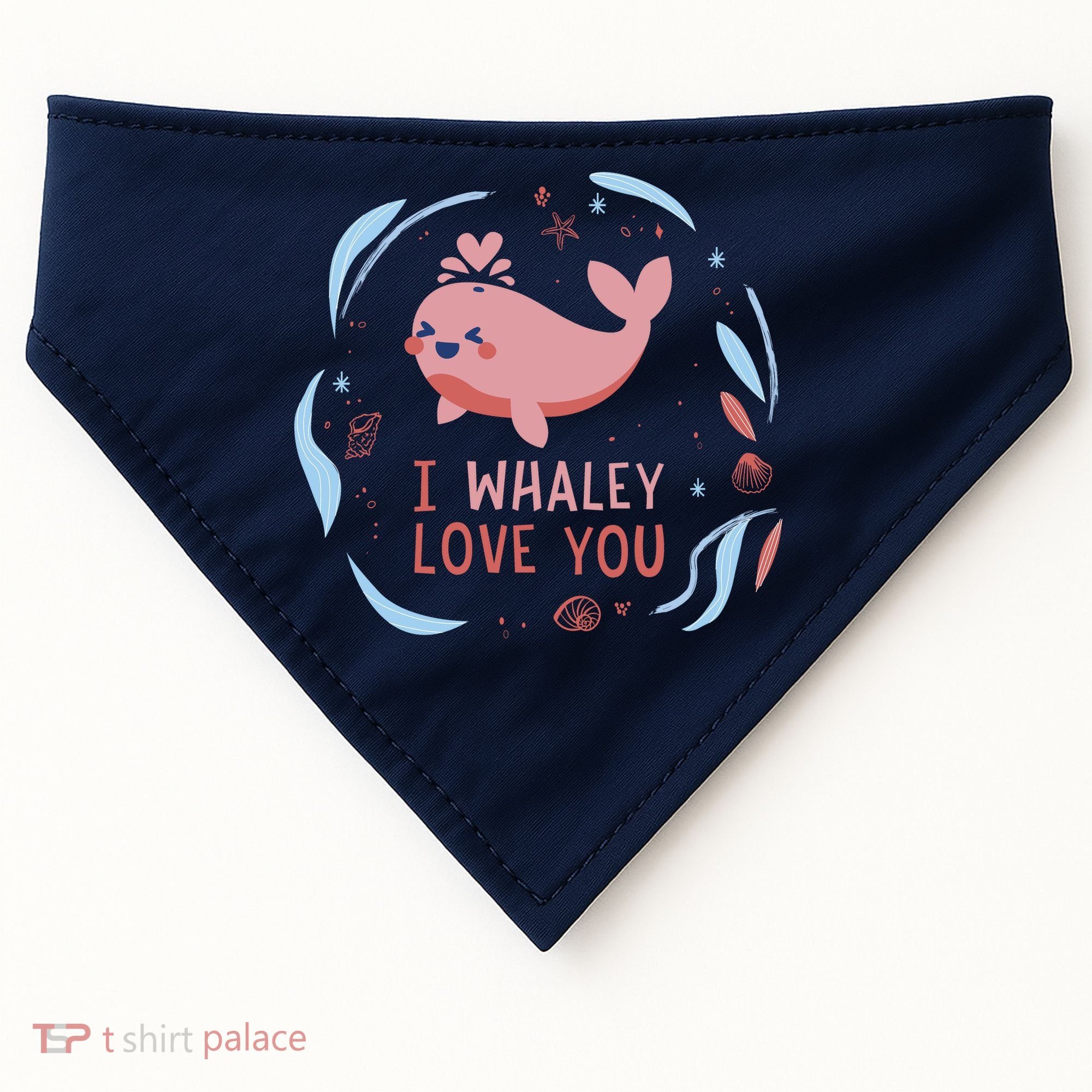 I Whaley Love You Whale USA-Made Doggie Bandana