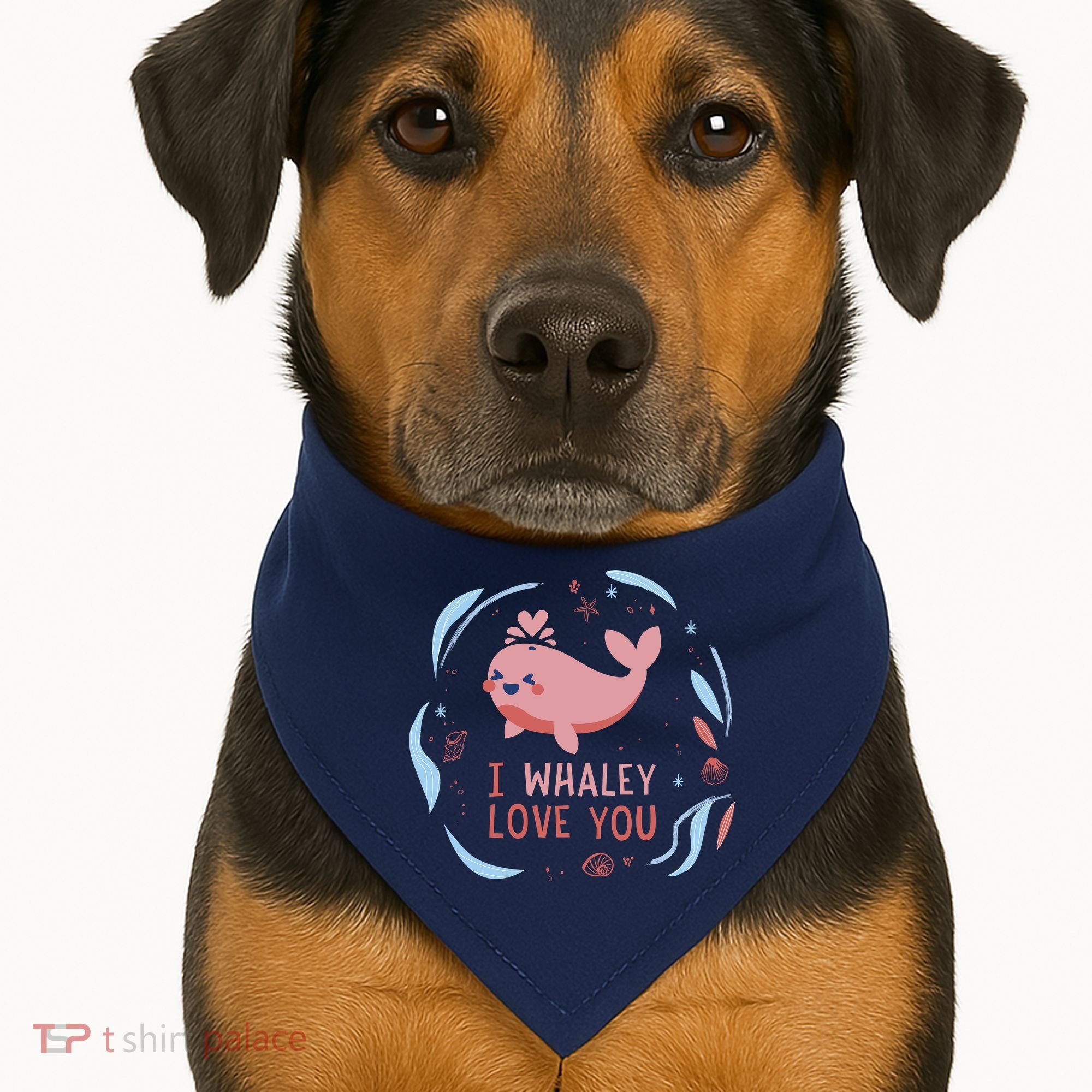 I Whaley Love You Whale USA-Made Doggie Bandana