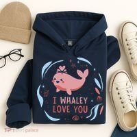 I Whaley Love You Whale Hoodie thumb 4