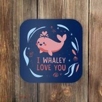 I Whaley Love You Whale Coaster thumb 0