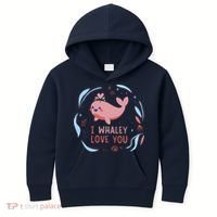 I Whaley Love You Whale Kids Hoodie thumb 0