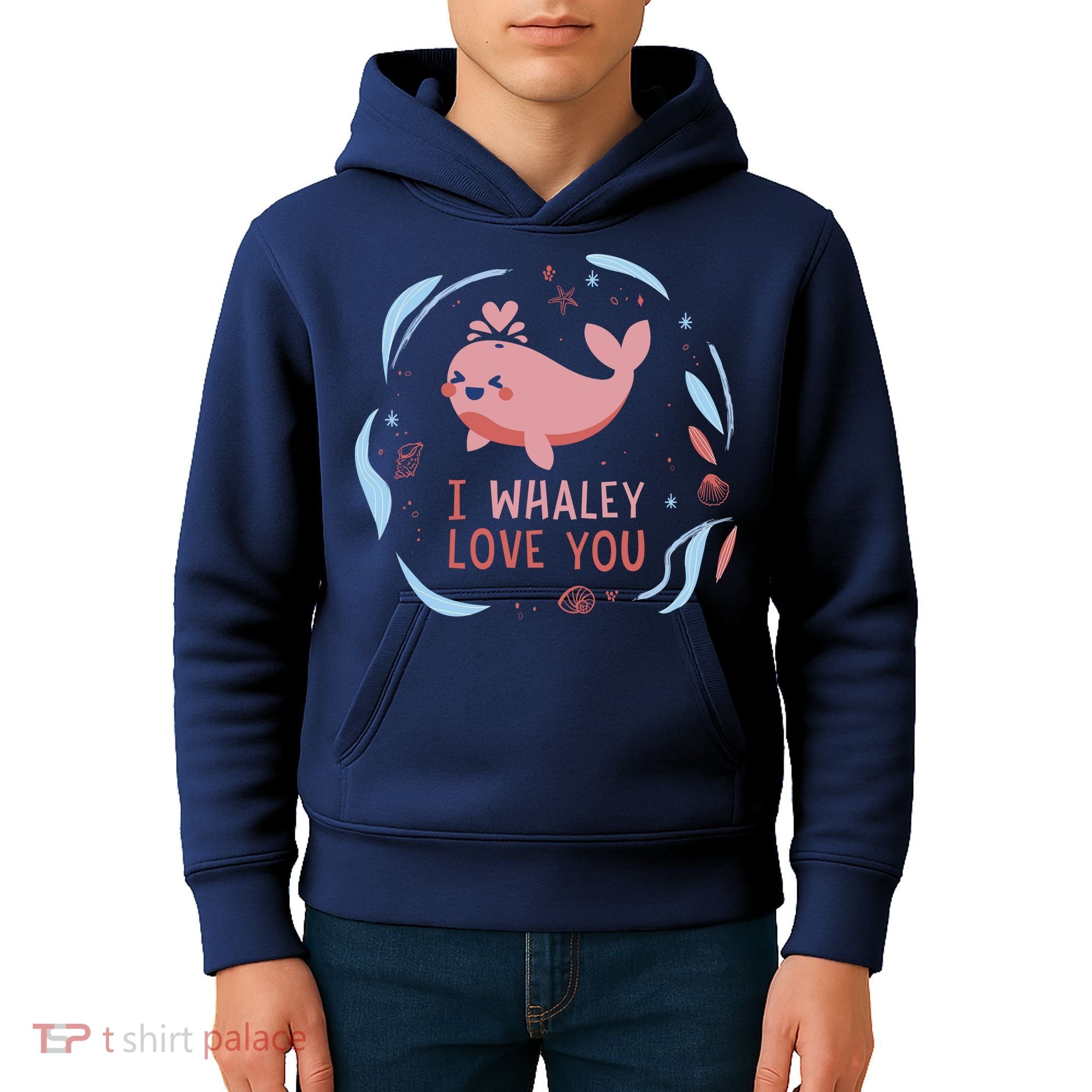 I Whaley Love You Whale Kids Hoodie