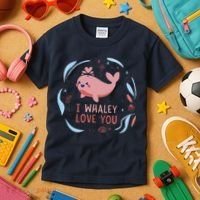I Whaley Love You Whale Kids T-Shirt thumb 3