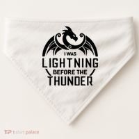 I Was Lightning Before The Thunder USA-Made Doggie Bandana thumb 0