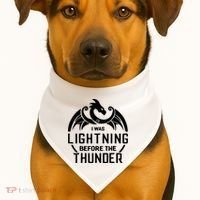 I Was Lightning Before The Thunder USA-Made Doggie Bandana thumb 1