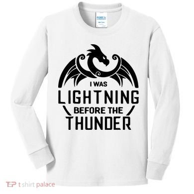 I Was Lightning Before The Thunder Kids Long Sleeve Shirt
