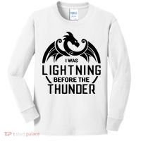 I Was Lightning Before The Thunder Kids Long Sleeve Shirt thumb 0