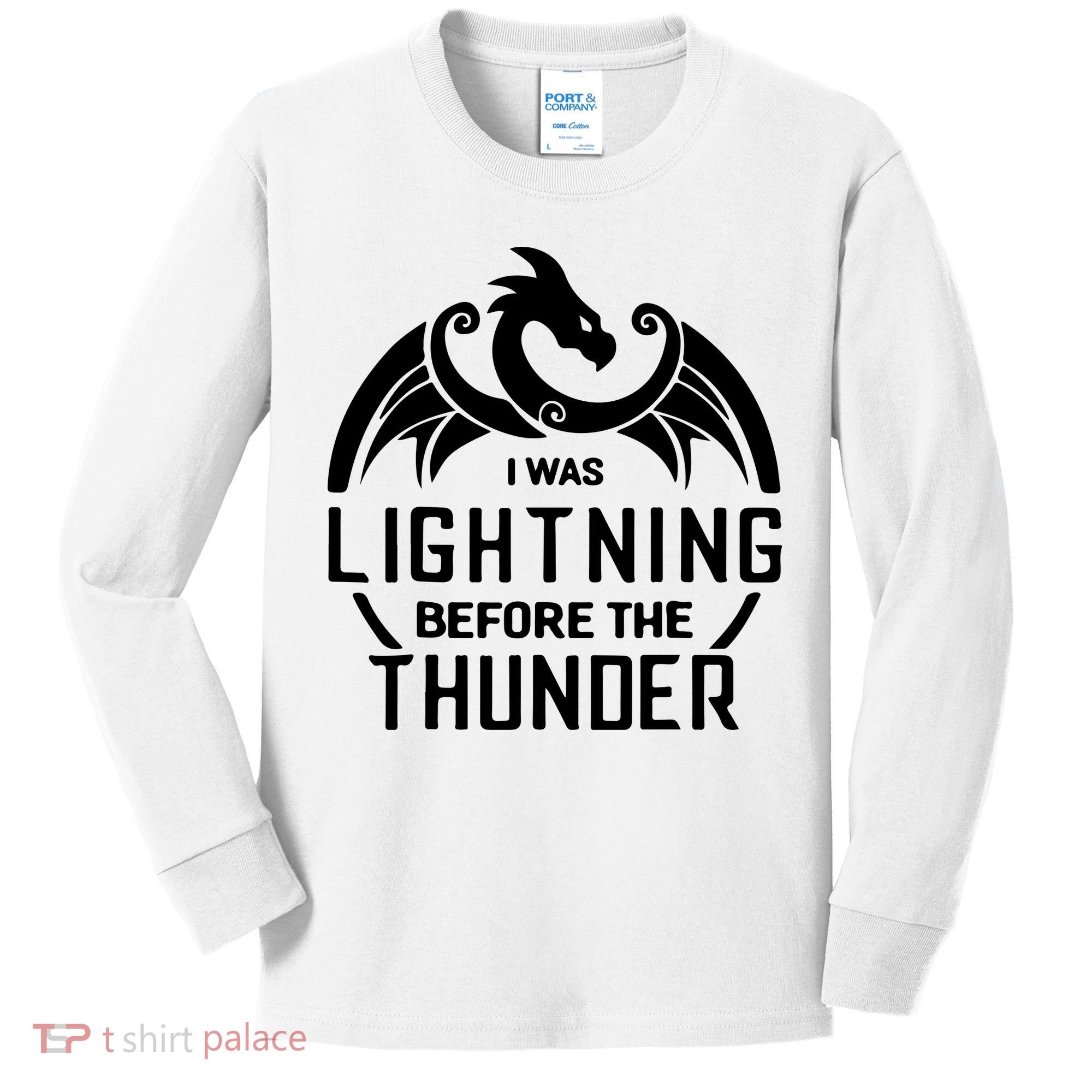 I Was Lightning Before The Thunder Kids Long Sleeve Shirt