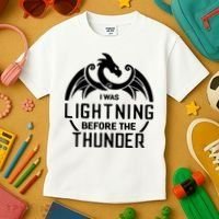 I Was Lightning Before The Thunder Kids T-Shirt thumb 3