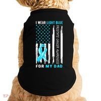 I Wear Light Blue For My Dad Prostate Cancer Awareness Doggie Tank thumb 0