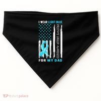 I Wear Light Blue For My Dad Prostate Cancer Awareness USA-Made Doggie Bandana thumb 0