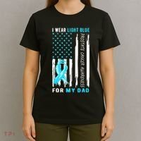 I Wear Light Blue For My Dad Prostate Cancer Awareness T-Shirt thumb 4